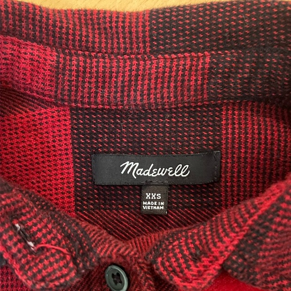 MADEWELL Buffalo Plaid High/Low Flannel Shirt - Picture 11 of 12